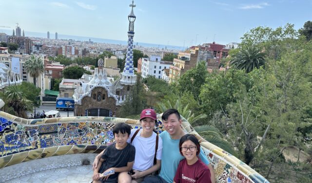 We got a picture at Parc Guell!